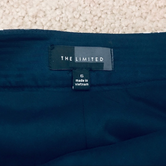 THE LIMITED Navy/White Graphic Pencil Skirt with Pockets size 6 - Picture 5 of 6